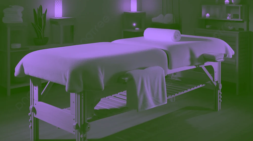 A massage table.